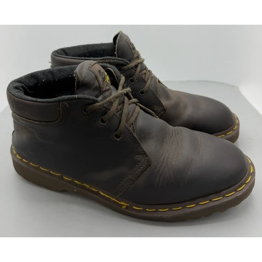 Dr. Martens Boots Brown Made in England  Leather Grunge Mens Size US 9